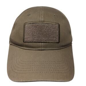 Hook & Loop Baseball Cap Brown One Size Adjustable 6 Panel Blank Cannae